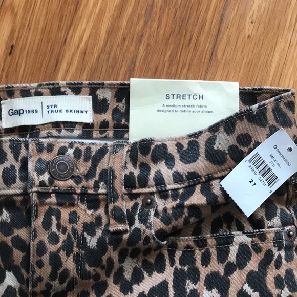 NWT Gap True Skinny leopard print jeans - Picture 3 of 8